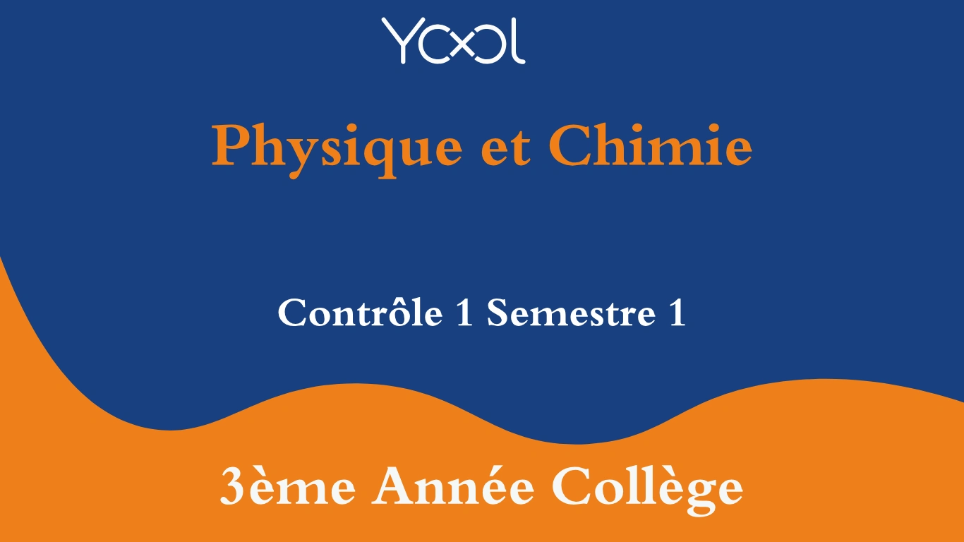 Contrôle 1  Semestre 1 PC