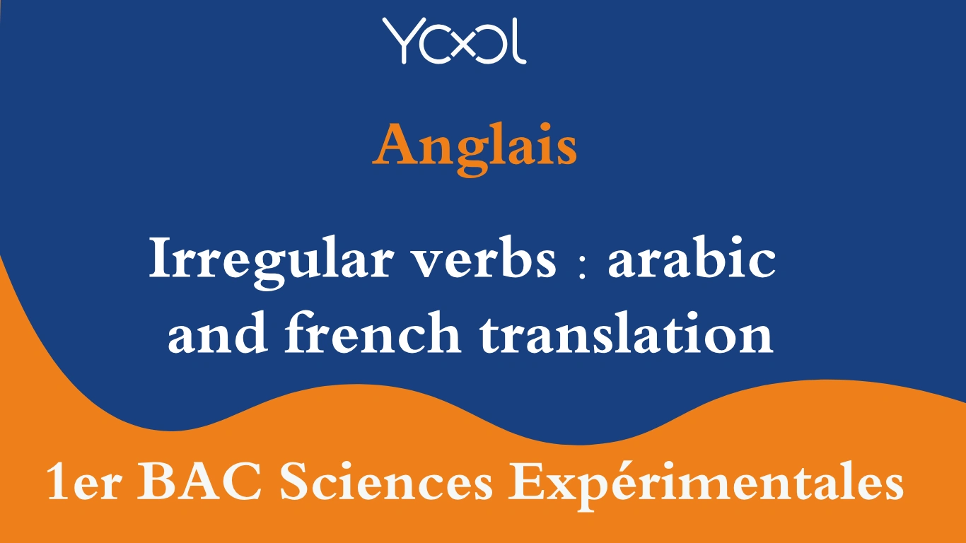 Irregular verbs : arabic and french translation