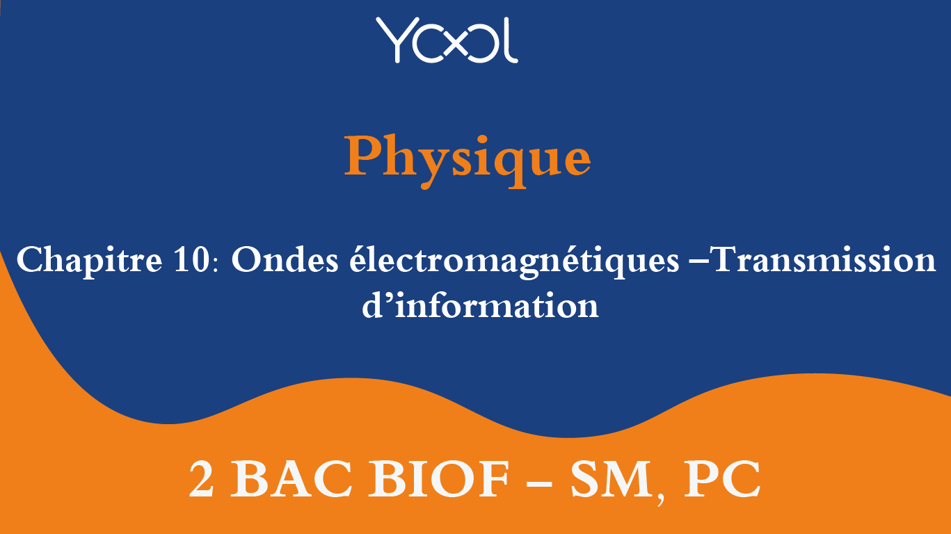 Chapitre 10 :  Ondes électromagnétiques –Transmission d’information